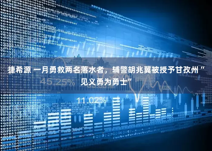 捷希源 一月勇救两名落水者，辅警胡兆翼被授予甘孜州“见义勇为勇士”